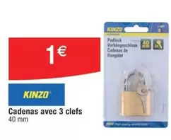 Kinzo - Cadenas Avec 3 Clefs