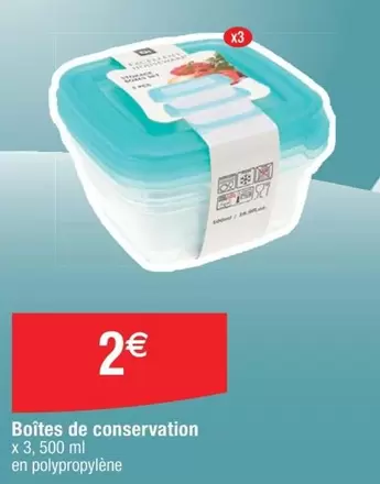 Boîtes De Conservation