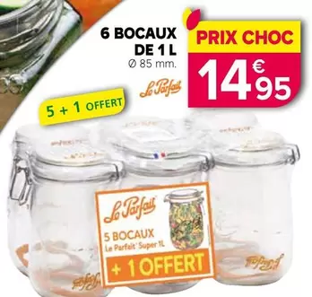 Le Parfait - 6 Bocaux   offre à 14,95€ sur Kiriel