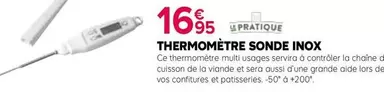 Le Pratique - Thermomètre Sonde Inox offre à 16,95€ sur Kiriel