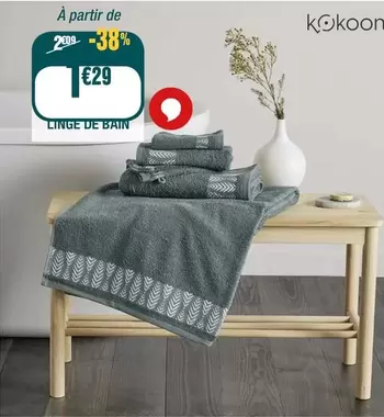 Kokoon - Linge De Bain offre à 2,29€ sur La Foir'Fouille