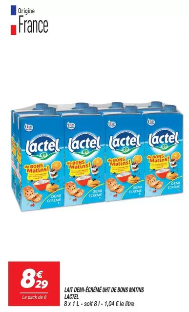 Lactel - Lait Demi-écrémé En Fromes offre à 8,29€ sur Netto