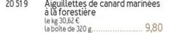 Aiguillettes De Canard Marinees À L'a Forestiere offre à 9,8€ sur Picard