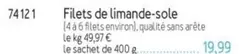 Filets De Limande-sole offre à 19,99€ sur Picard