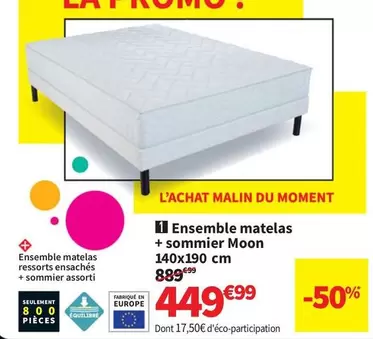 Ensemble Matelas + Sommier Moon offre à 449,99€ sur Conforama