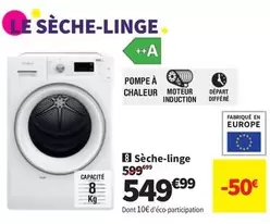 Sèche-linge offre à 549,99€ sur Conforama