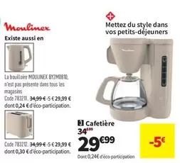 Moulinex - Cafetiere offre à 29,99€ sur Conforama