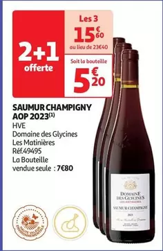 Domaine Des Glycines - Saumur Champigny AOP 2023 offre à 5,2€ sur Auchan Supermarché