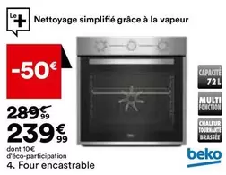 Beko - Nettoyage Simplifié Gràce À La Vapeur offre à 239,99€ sur BUT