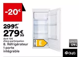 Aqua - Réfrigérateur 1 Porte Intégrable offre à 279,99€ sur BUT