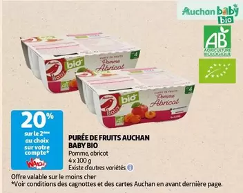 Auchan Baby Bio - Purée De Fruits