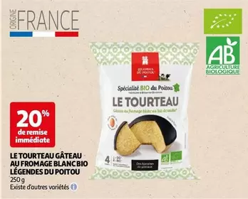 Légendes Du Poitou - Tourteau Gâteau au Fromage Blanc Bio : Délicieux et Authentique