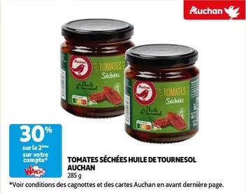 Auchan - Tomates Séchées Huile De Tournesol