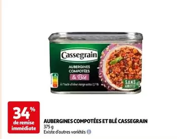 Cassegrain - Aubergines Compotées Et Blé