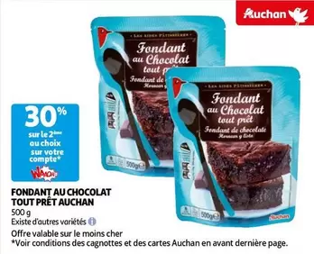 Auchan - Fondant Au Chocolat Tout Prêt