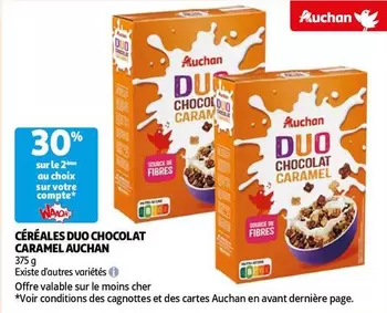 Auchan - Céréales Duo Chocolat Caramel