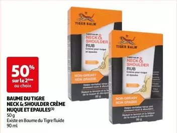 Baume Du Tigre Neck & Shoulder Crème : soulagement pour le cou et les épaules