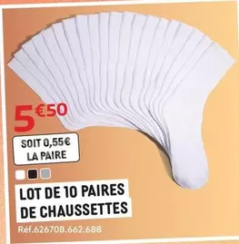 Lot De 10 Paires De Chaussettes offre à 5,5€ sur Gifi