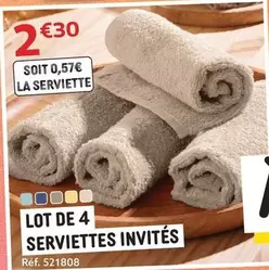 Lot De 4 Serviettes Invites offre à 2,3€ sur Gifi