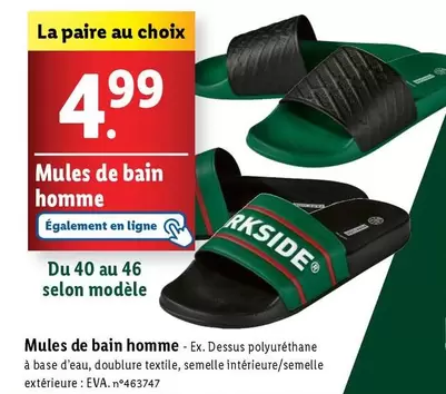 Parkside - Mules De Bain Homme