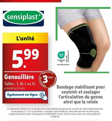 Sensiplast - Genouillère 