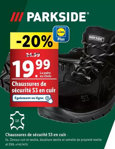 Parkside - Chaussures De Sécurité S3 En Cuir