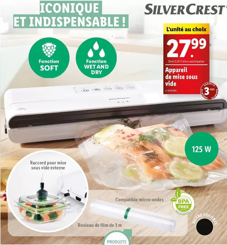 silvercrest - appareil de miss sous vide