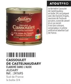 Audary - Cassoulet De Castelnaudary offre sur Metro