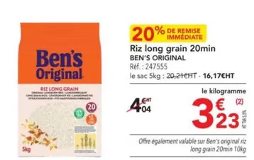 Ben'S Original - Riz Long Grain 20min offre à 3,23€ sur Metro