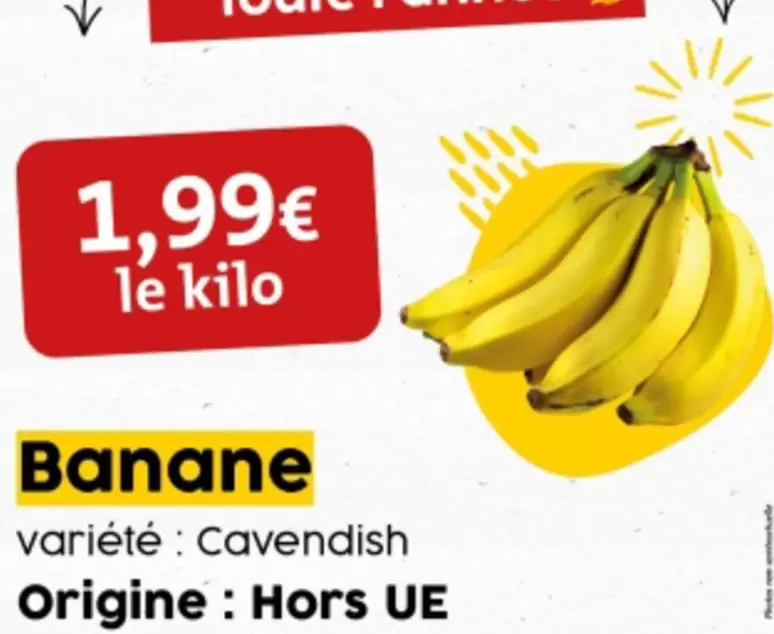 Banane offre à 1,99€ sur So.bio