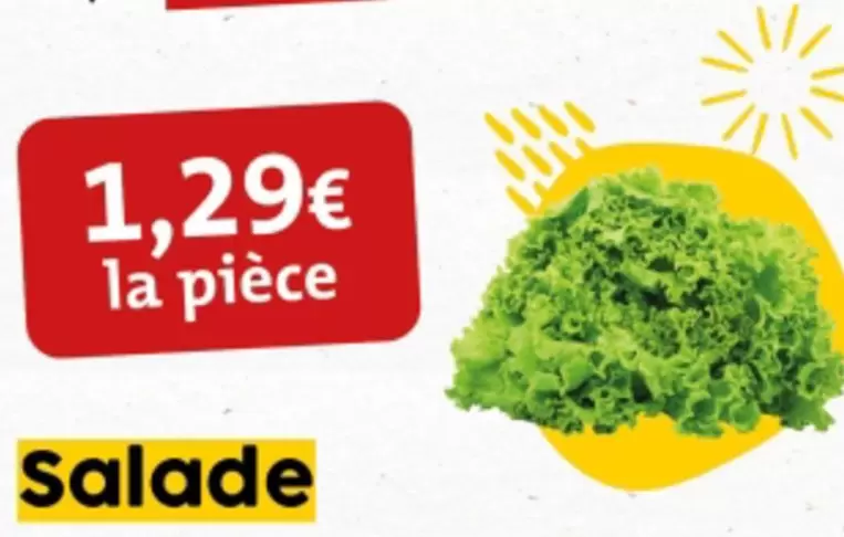 Salade offre à 1,29€ sur So.bio