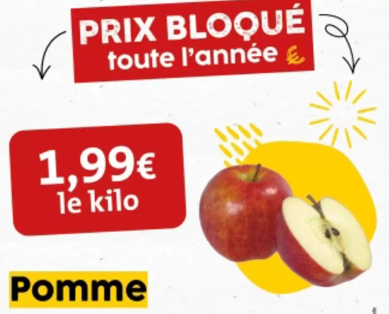 Pomme offre à 1,99€ sur So.bio