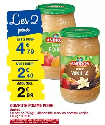 Andros - Compote Pomme Poire