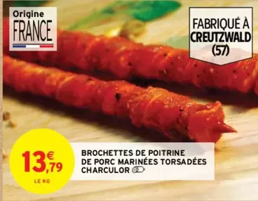 Charculor - Brochettes de Poitrine de Porc Marinées Torsadées : Délicieuses et Savoureuses !