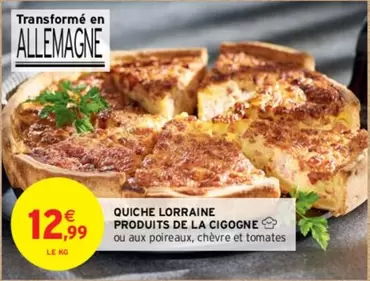 Quiche Lorraine Produits De La Cigogne