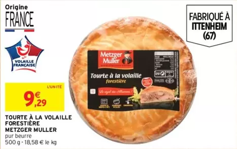 Metzger Muller - Tourte À La Volaille Forestière