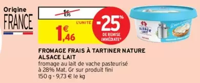 Alsace Lait - Fromage Frais À Tartiner Nature