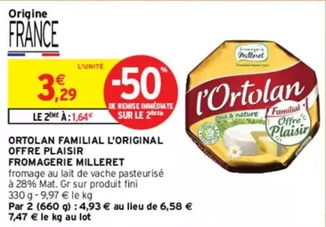 Fromagerie Milleret - Ortolan Familial