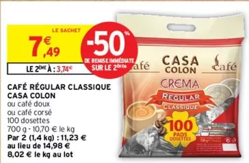 Casa Colon - Café Régular Classique