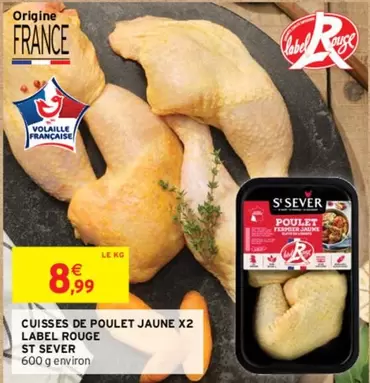 Label Rouge - Cuisses de Poulet Jaune X2 - St Sever - Promotion de qualité supérieure