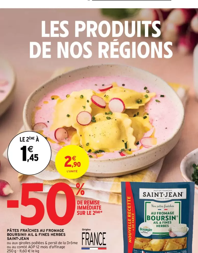 Saint Jean - Pâtes Fraîches Au Fromage Boursin