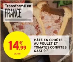 Gast - Pâté En Croûte Au Poulet Et Tomates Confites: Une Délicieuse Spécialité Maison