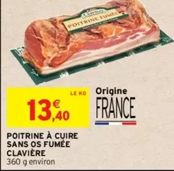 Clavière - Poitrine À Cuire Sans Os Fumée