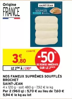 Découvrez nos Suprêmes Soufflés Brochet de Saint Jean : une promotion irrésistible pour un goût exceptionnel !