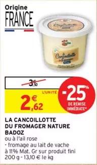 Badoz - La Cancoillotte Du Fromager Nature