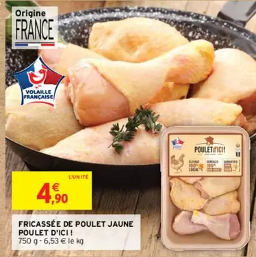 Fricassée de Poulet Jaune - Poulet D'Ici