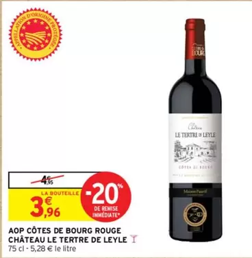 Château Le Tertre De Leyle - AOP Côtes De Bourg Rouge : Un vin rouge élégant et raffiné