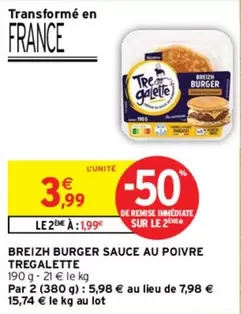 Tregalette - Breizh Burger Sauce Au Poivre