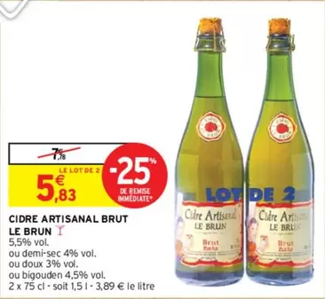 Artis - Le Brun - Cidre anal Brut