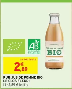 Le Clos Fleuri - Pur Jus De Pomme Bio